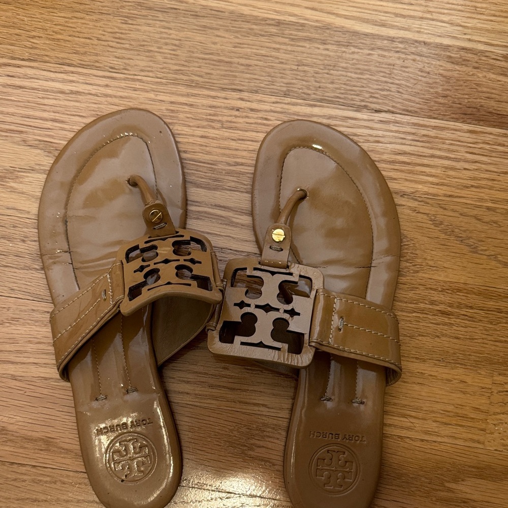 Tory Burch Brown Slide Sandals